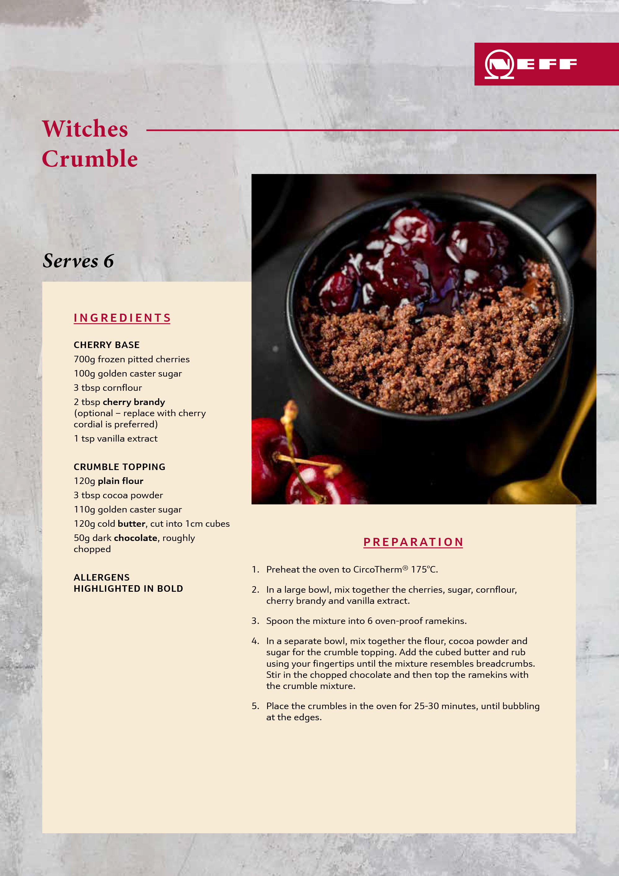 Witches' crumble Halloween baking recipe